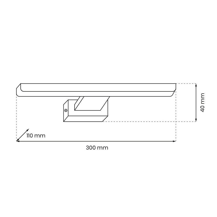 Luz de parede de casa de banho LED SHINE 1xLED/7W/230V IP44