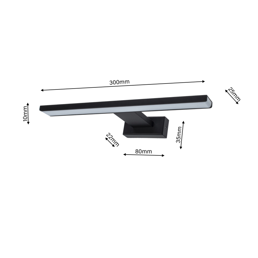 Luz de parede de casa de banho LED SHINE 1xLED/7W/230V IP44