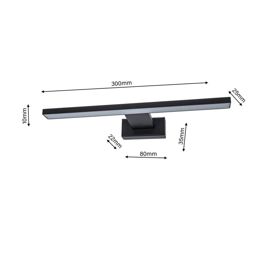 Luz de parede de casa de banho LED SHINE 1xLED/7W/230V IP44