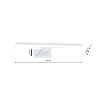 Luz de parede de casa de banho LED SHINE 1xLED/7W/230V IP44