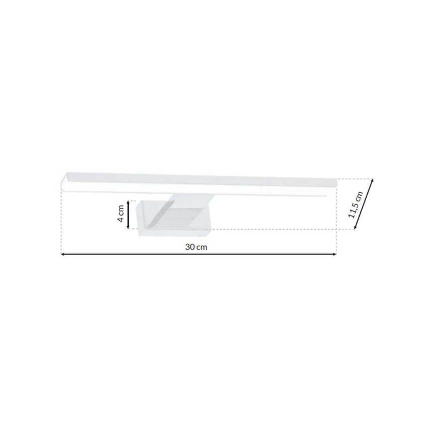 Luz de parede de casa de banho LED SHINE 1xLED/7W/230V IP44