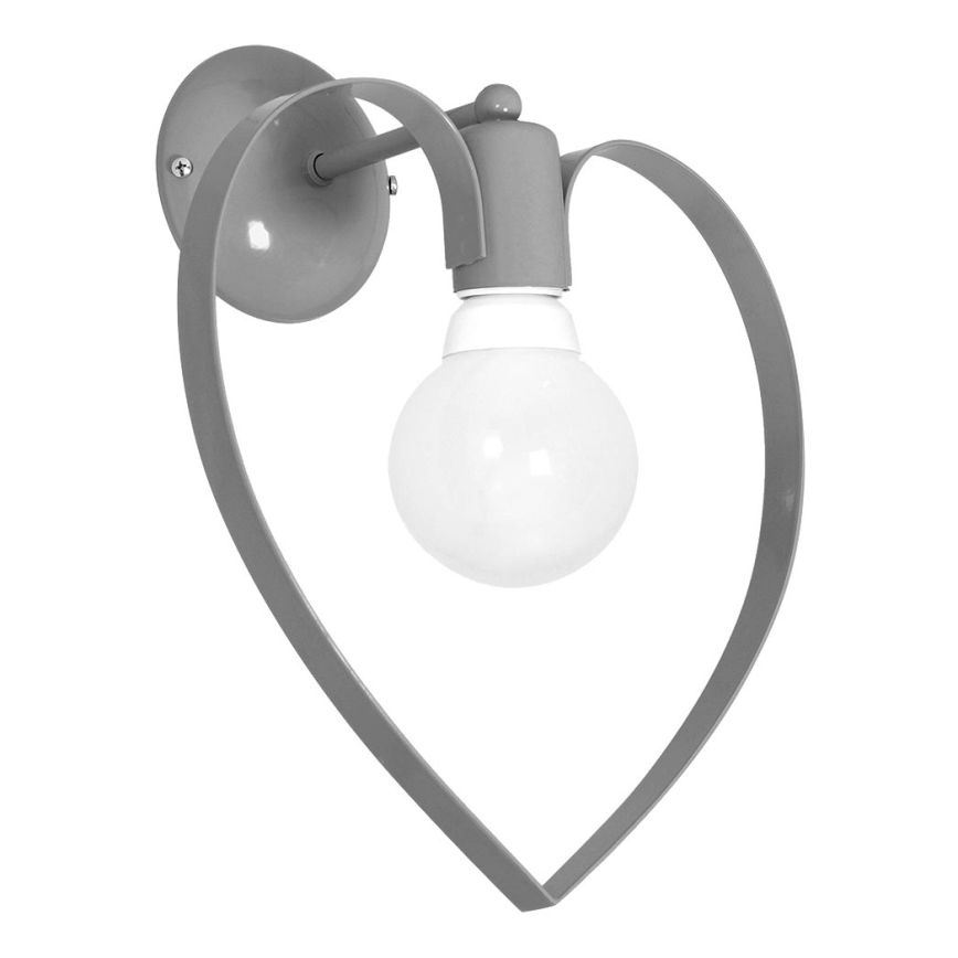 Luz de parede de criança AMORE 1xE27/60W/230V cinzento