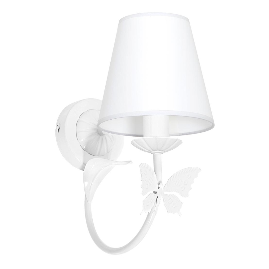 Luz de parede de criança BORBOLETA PEQUENA 1xE14/60W branco
