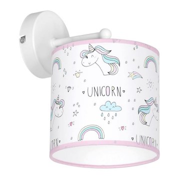 Luz de parede de criança UNICORN 1xE27/60W/230V