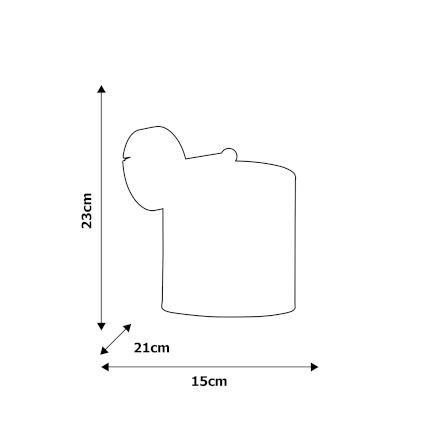 Luz de parede de criança UNICORN 1xE27/60W/230V