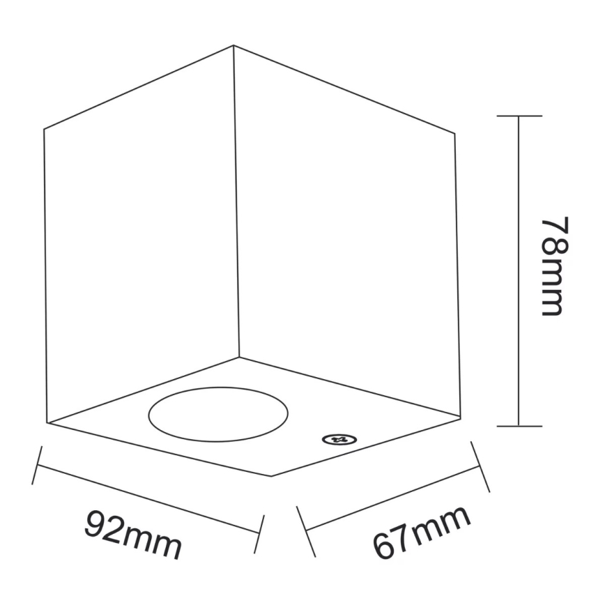 Luz de parede de exterior BOSTON 1xGU10/35W/230V IP44