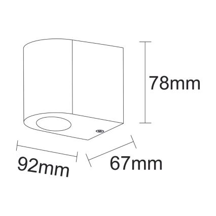 Luz de parede de exterior BOSTON 1xGU10/35W/230V IP44