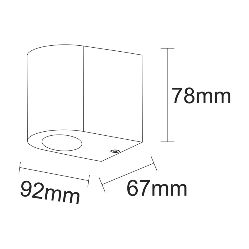 Luz de parede de exterior BOSTON 1xGU10/35W/230V IP44