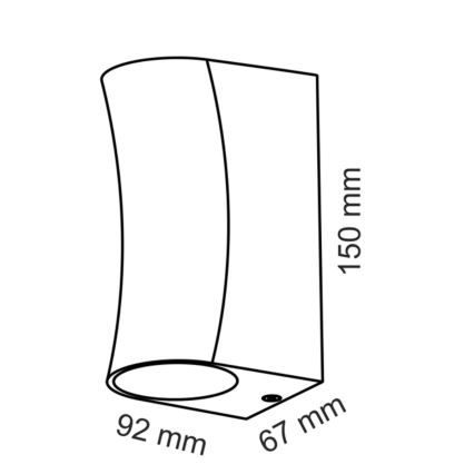 Luz de parede de exterior BOSTON 2xGU10/10W/230V preto antigo IP44