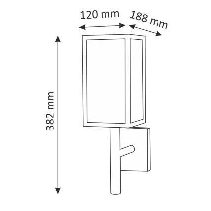 Luz de parede de exterior MALMO 1xE27/15W/230V