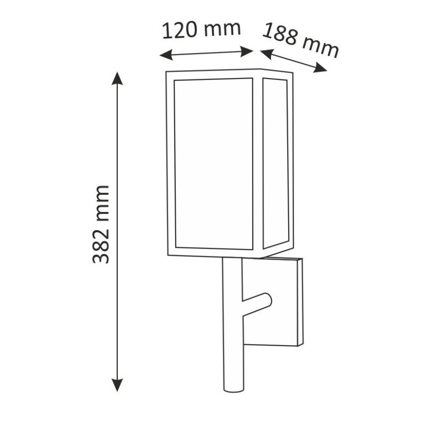 Luz de parede de exterior MALMO 1xE27/15W/230V