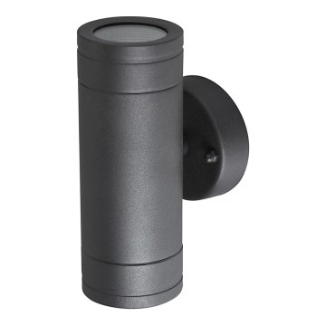 Luz de parede de exterior OLIMP 1 2xGU10/35W preto antigo IP44
