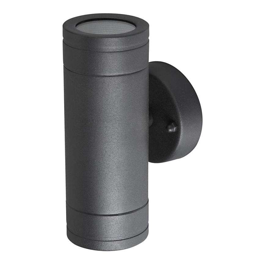 Luz de parede de exterior OLIMP 1 2xGU10/35W preto antigo IP44