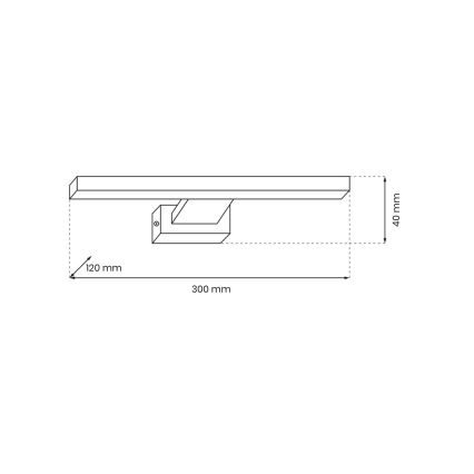 Luz de parede de quarto de banho LED SHINE LED/7W/230V 300x120 IP44