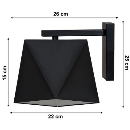 Luz de parede DIAMENT 1xE27/60W/230V