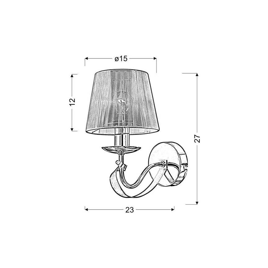 Luz de parede DIVA 1xE14/40W/230V
