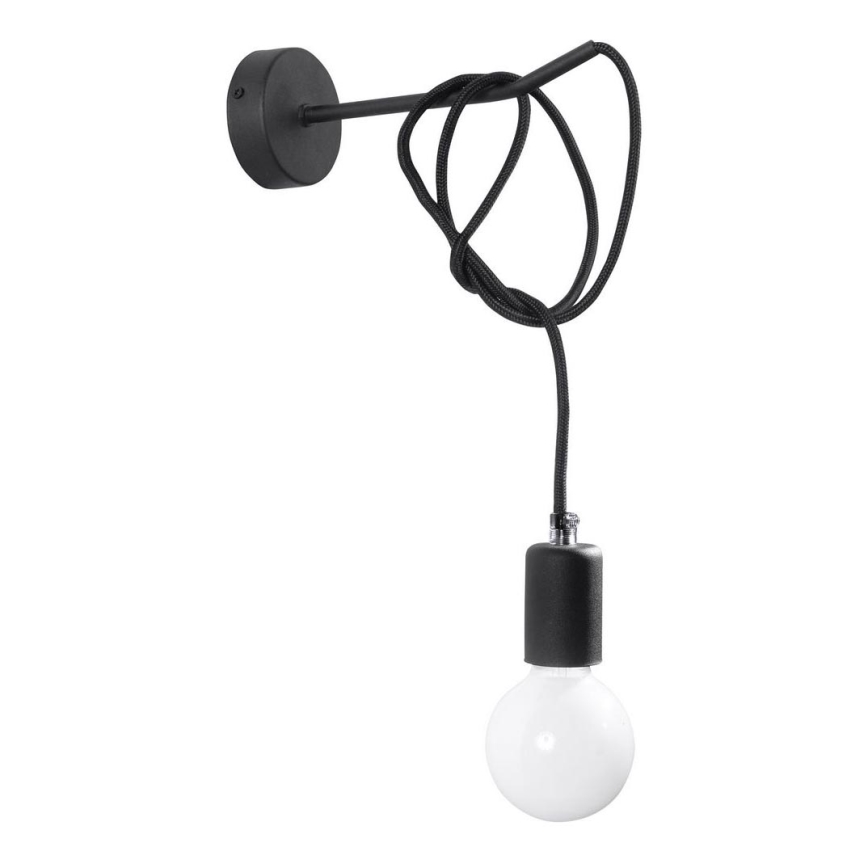 Luz de parede EDISON 1xE27/60W/230V preto antigo