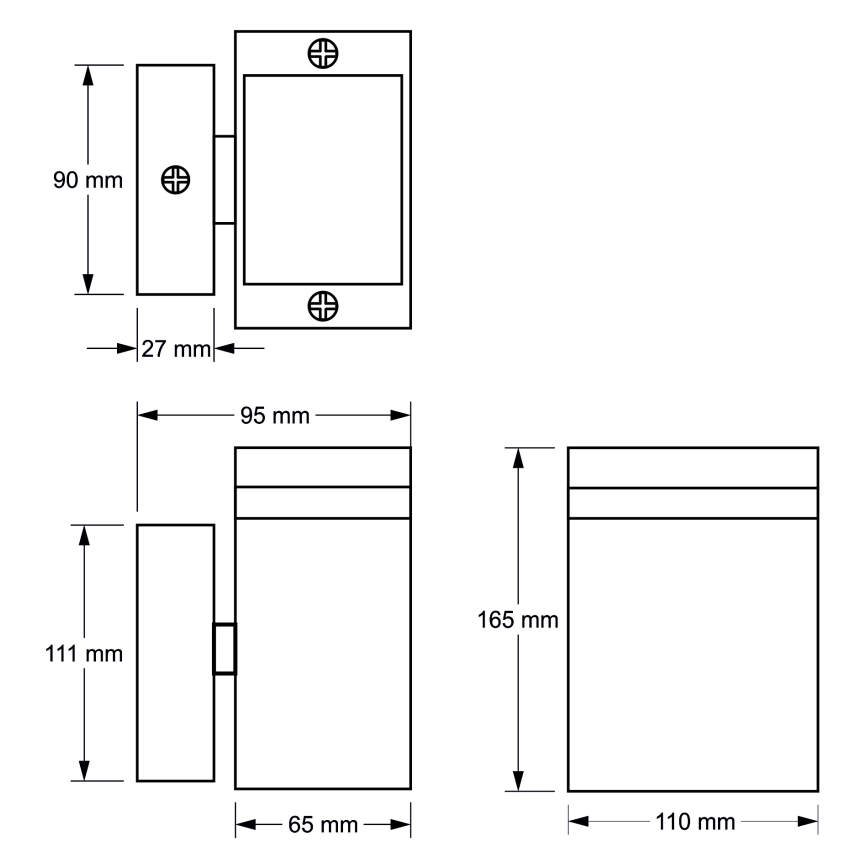 Luz de parede exterior LITEK 1xGU10/35W/230V IP44