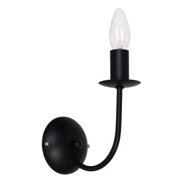Luz de parede GLOBE 1 1xE14/60W preto antigo