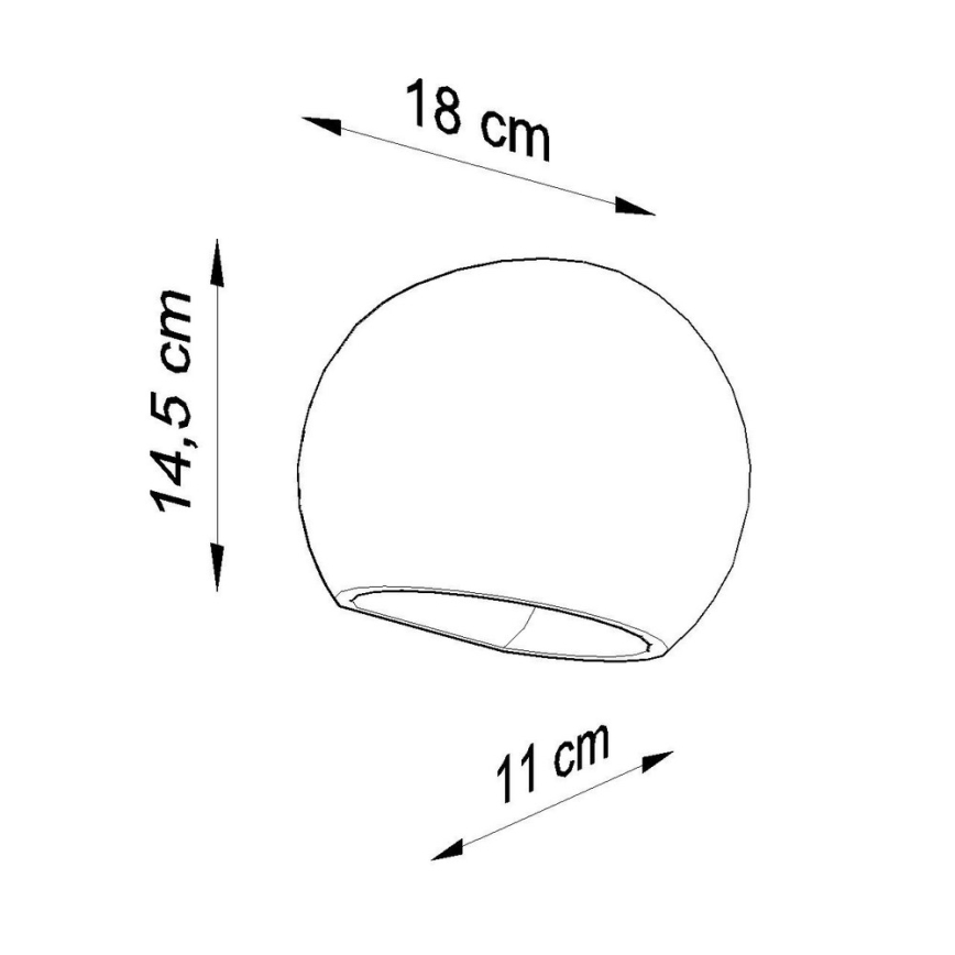 Luz de parede GLOBE 1xE27/60W/230V branco
