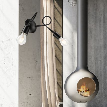 Luz de parede HARRY 2xE27/60W/230V