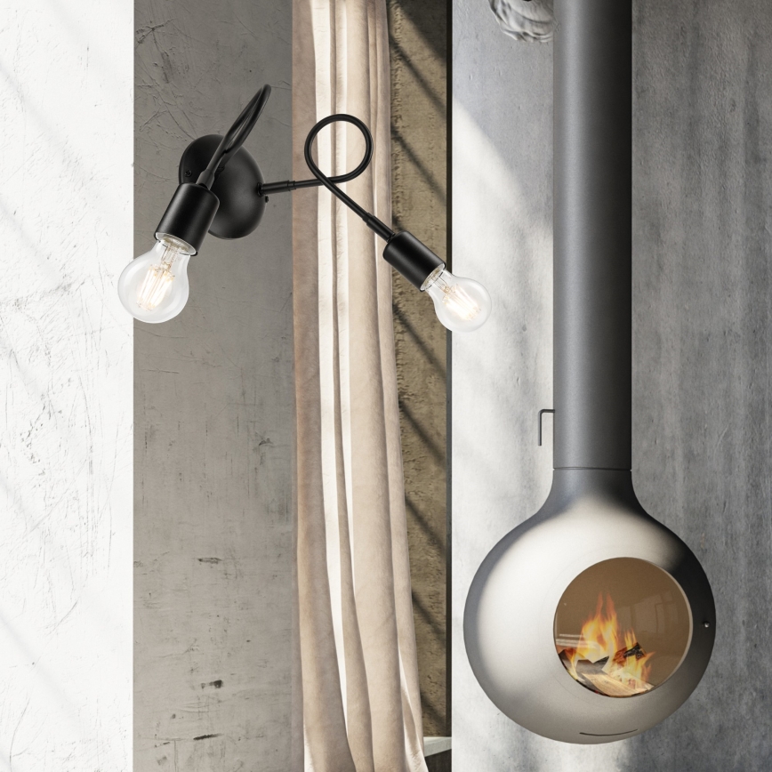 Luz de parede HARRY 2xE27/60W/230V