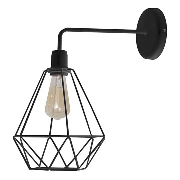 Luz de parede KARO 1xE27/15W/230V preto antigo
