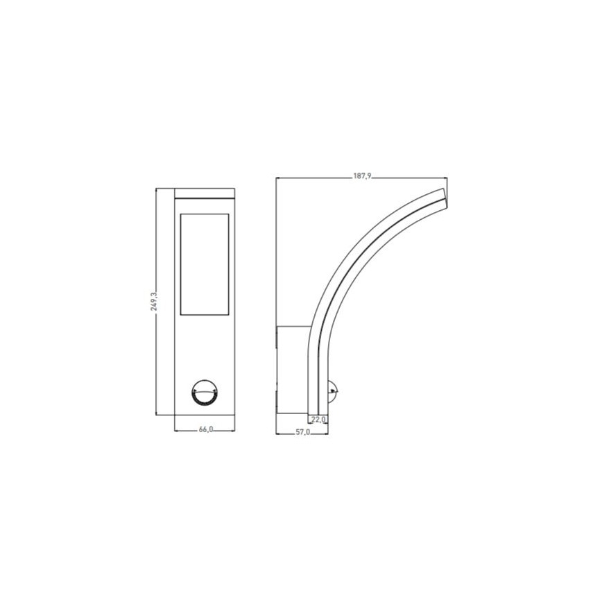 Luz de parede LED de exterior com sensor LED/15W/230V IP54