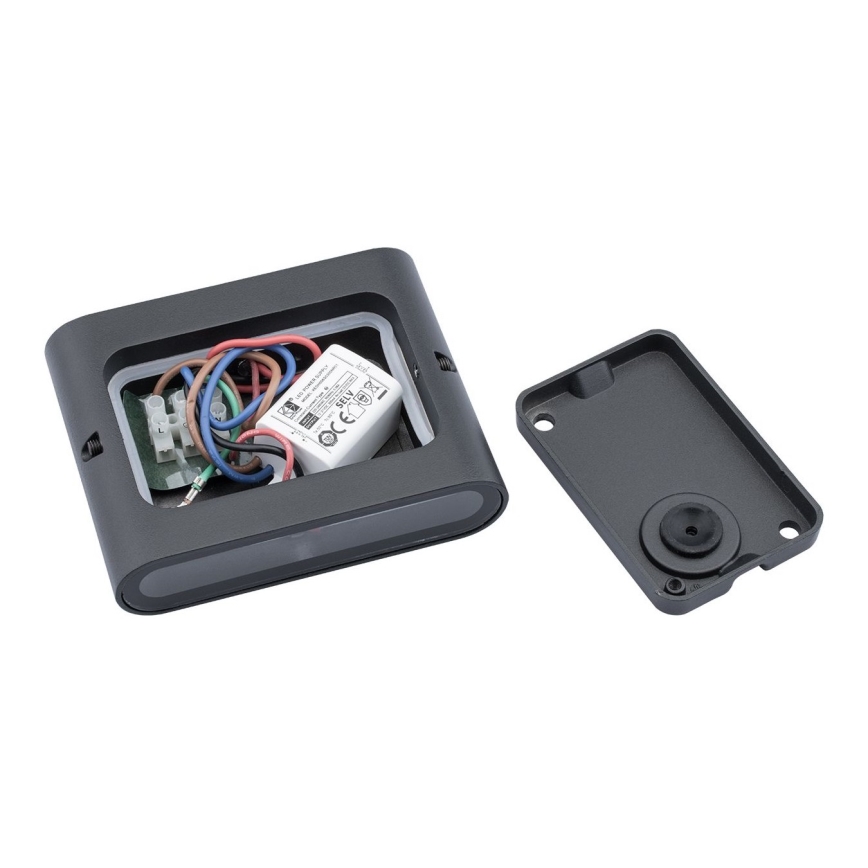 Luz de parede LED de exterior FLOW 2xLED/3W/230V IP54 preto antigo