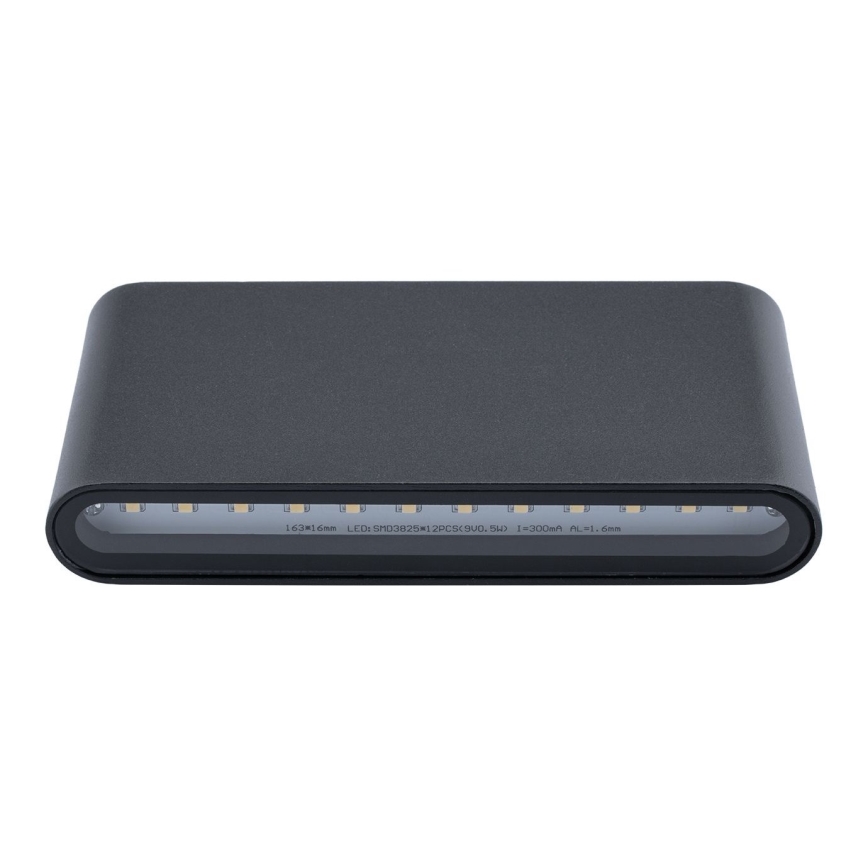 Luz de parede LED de exterior FLOW 2xLED/6W/230V IP54 preto antigo