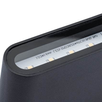 Luz de parede LED de exterior FLOW LED/6W/230V IP54 preto antigo