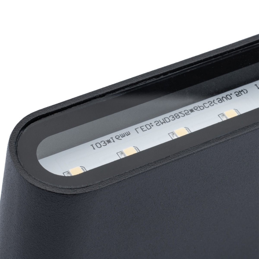 Luz de parede LED de exterior FLOW LED/6W/230V IP54 preto antigo