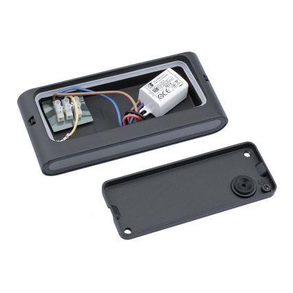 Luz de parede LED de exterior FLOW LED/6W/230V IP54 preto antigo