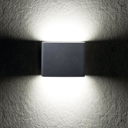 Luz de parede LED de exterior GARTO LED/8W/230V grafite