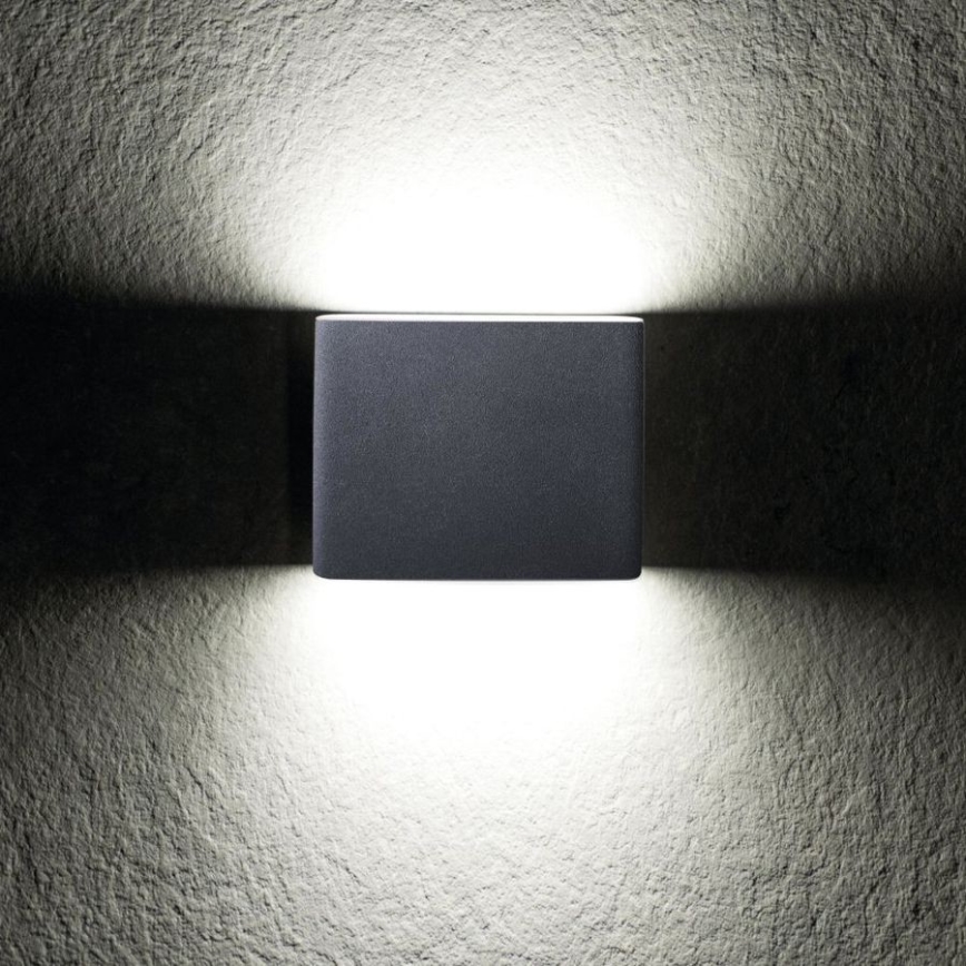 Luz de parede LED de exterior GARTO LED/8W/230V grafite