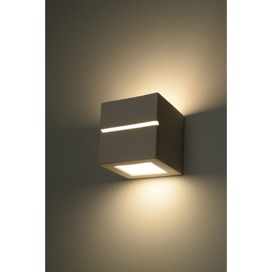 Luz de parede LEO LINE 1xE27/60W/230V branco