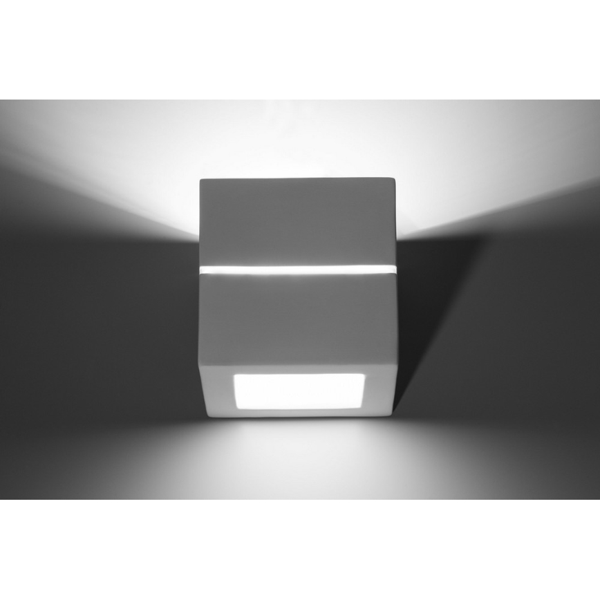 Luz de parede LEO LINE 1xE27/60W/230V branco