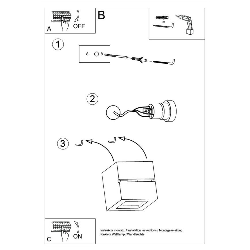 Luz de parede LEO LINE 1xE27/60W/230V branco