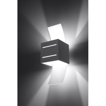 Luz de parede LORETO 1xG9/40W/230V cinzento
