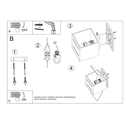 Luz de parede LORETO 1xG9/40W/230V cinzento