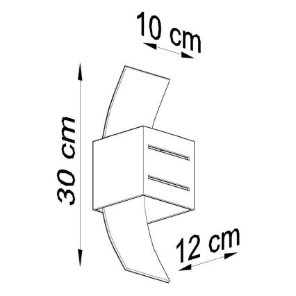 Luz de parede LORETO 1xG9/40W/230V preto antigo