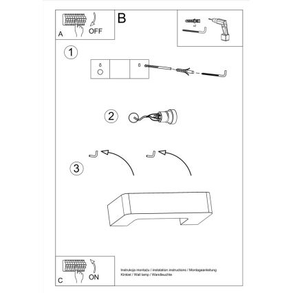 Luz de parede MAGNET 1xE27/60W/230V branco