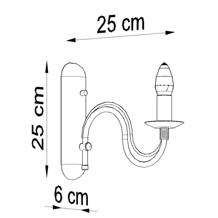 Luz de parede MINERWA 1xE14/40W/230V branco