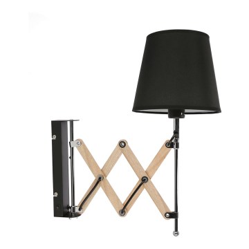 Luz de parede MITO 1xE27/40W/230V preto