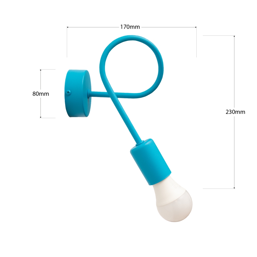 Luz de parede OXFORD 1xE27/15W/230V AZUL