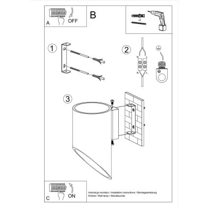 Luz de parede PENNE 20 1xG9/40W/230V branco