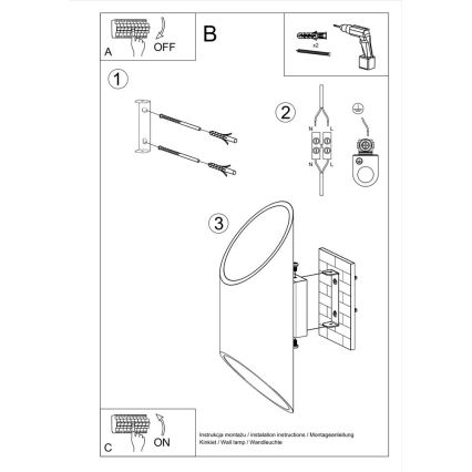 Luz de parede PENNE 30 1xG9/40W/230V branco