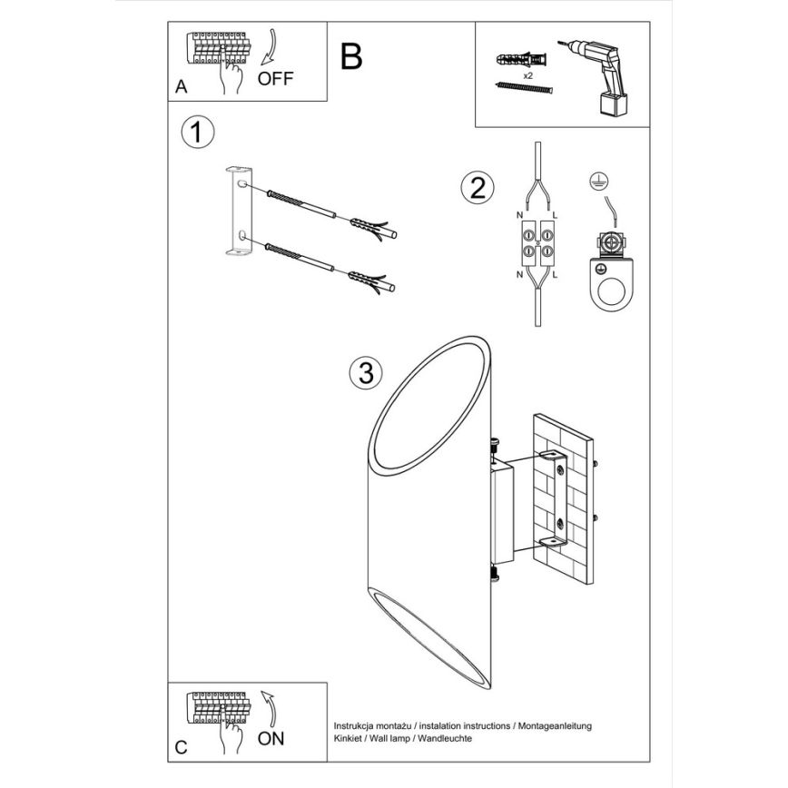 Luz de parede PENNE 30 1xG9/40W/230V branco