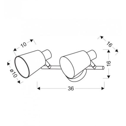 Luz de parede PIN 2xE14/40W/230V