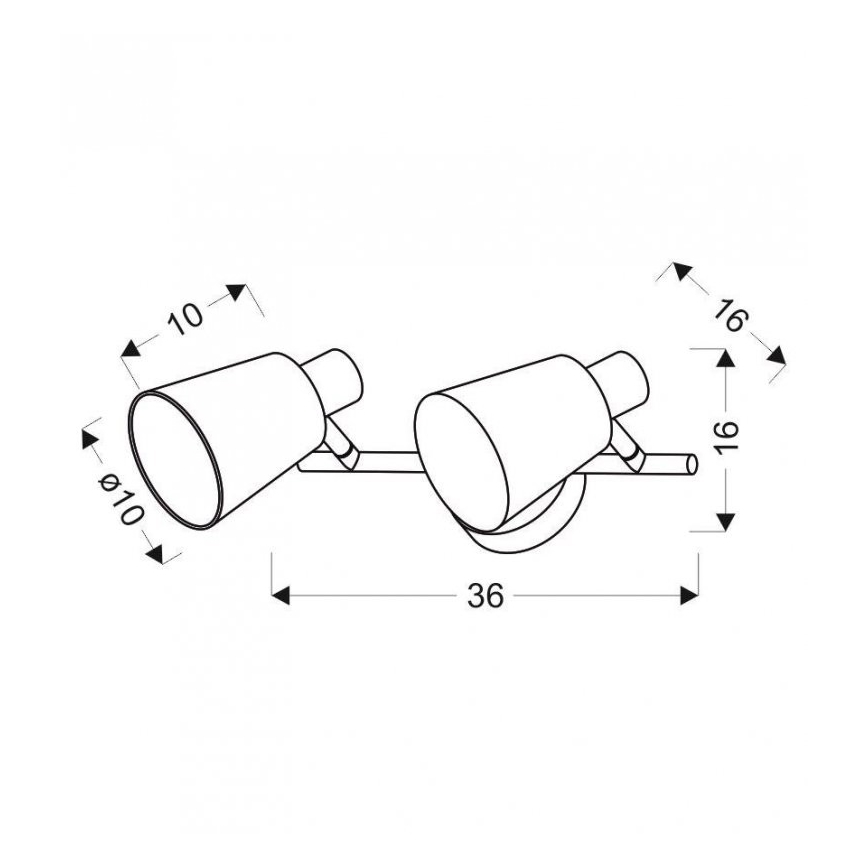 Luz de parede PIN 2xE14/40W/230V